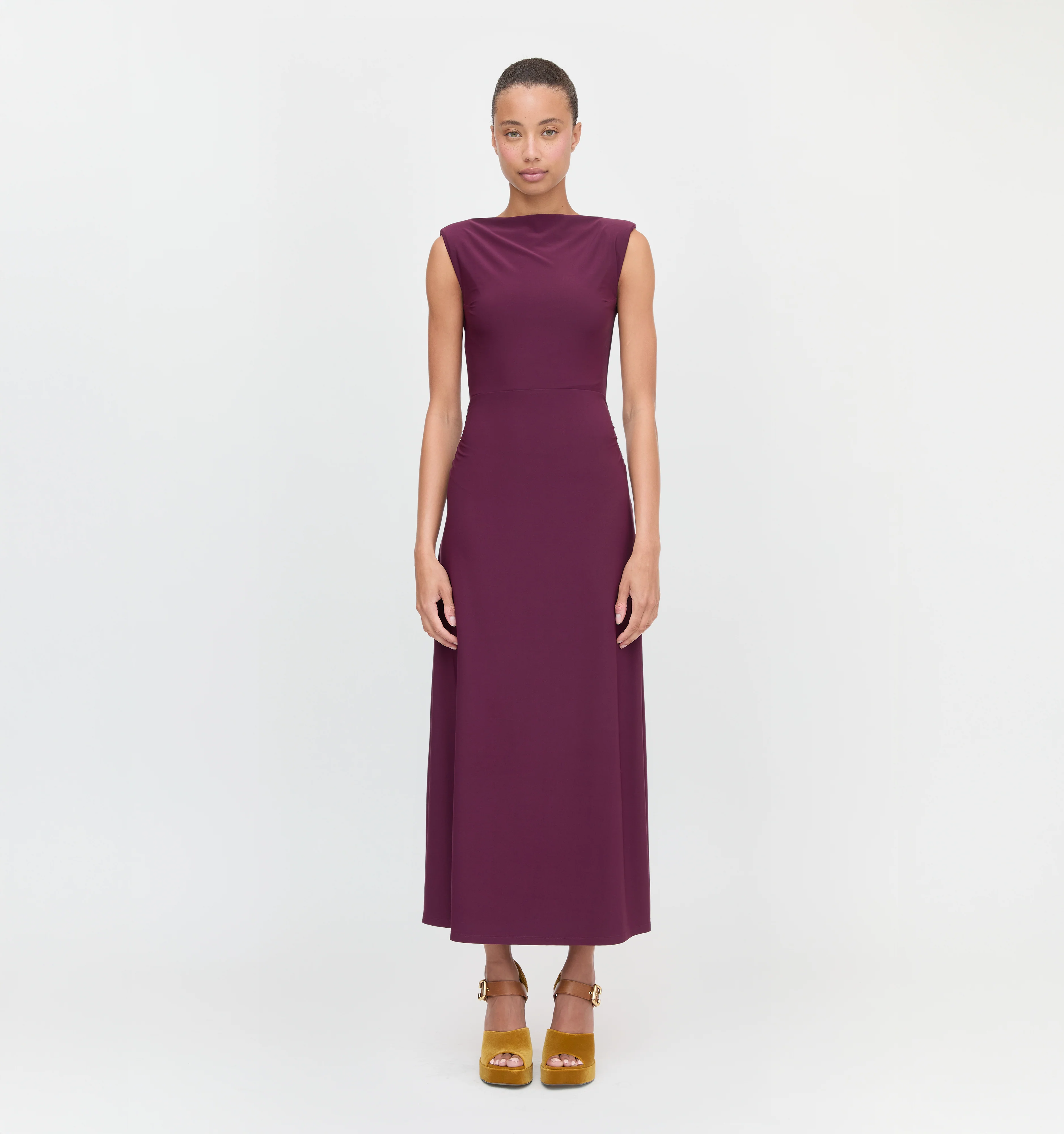 The Sloane Dress - Aubergine - Image 2
