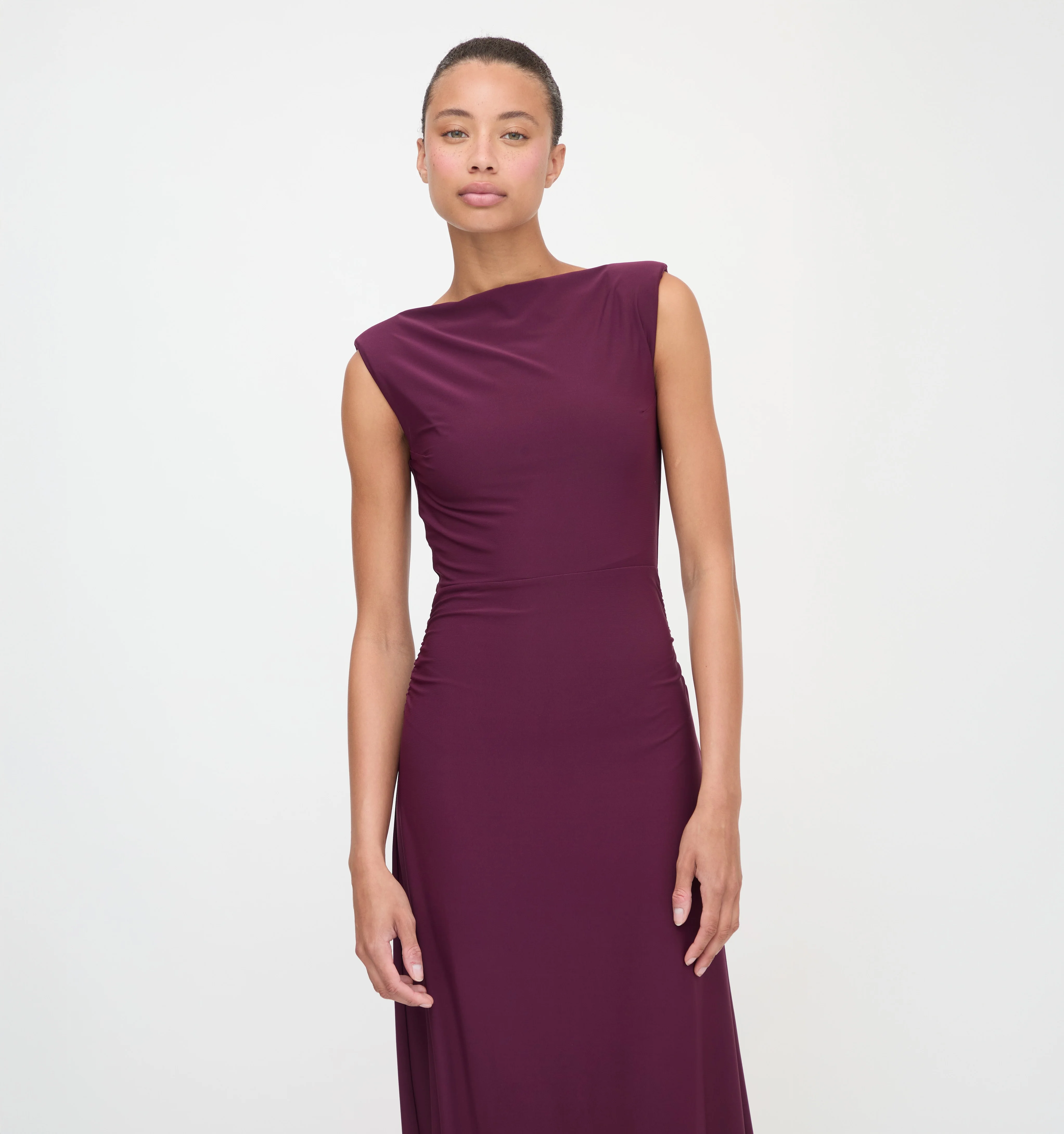 The Sloane Dress - Aubergine - Image 3