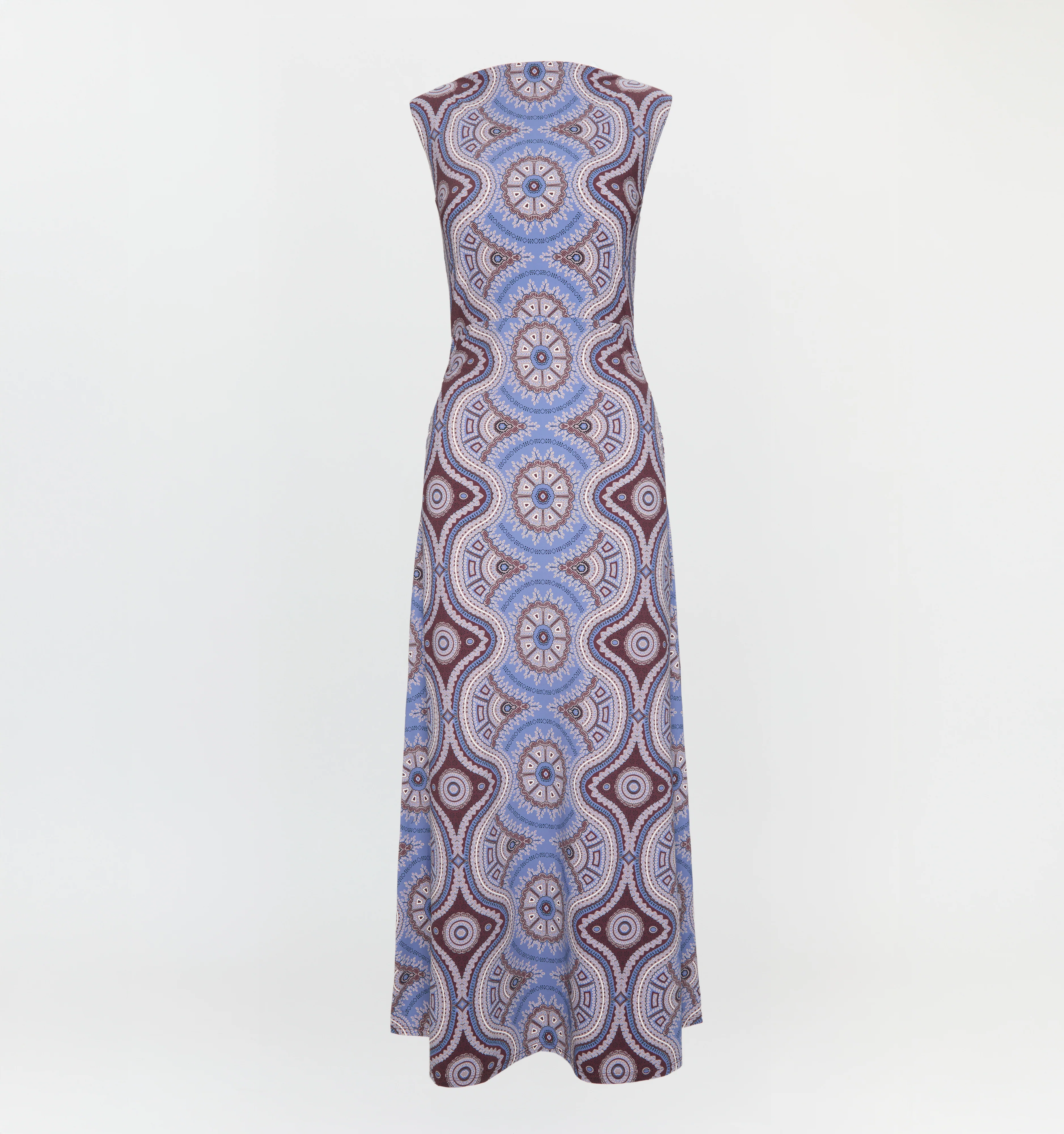 The Sloane Dress - Brown Cobalt Medallion - Image 5