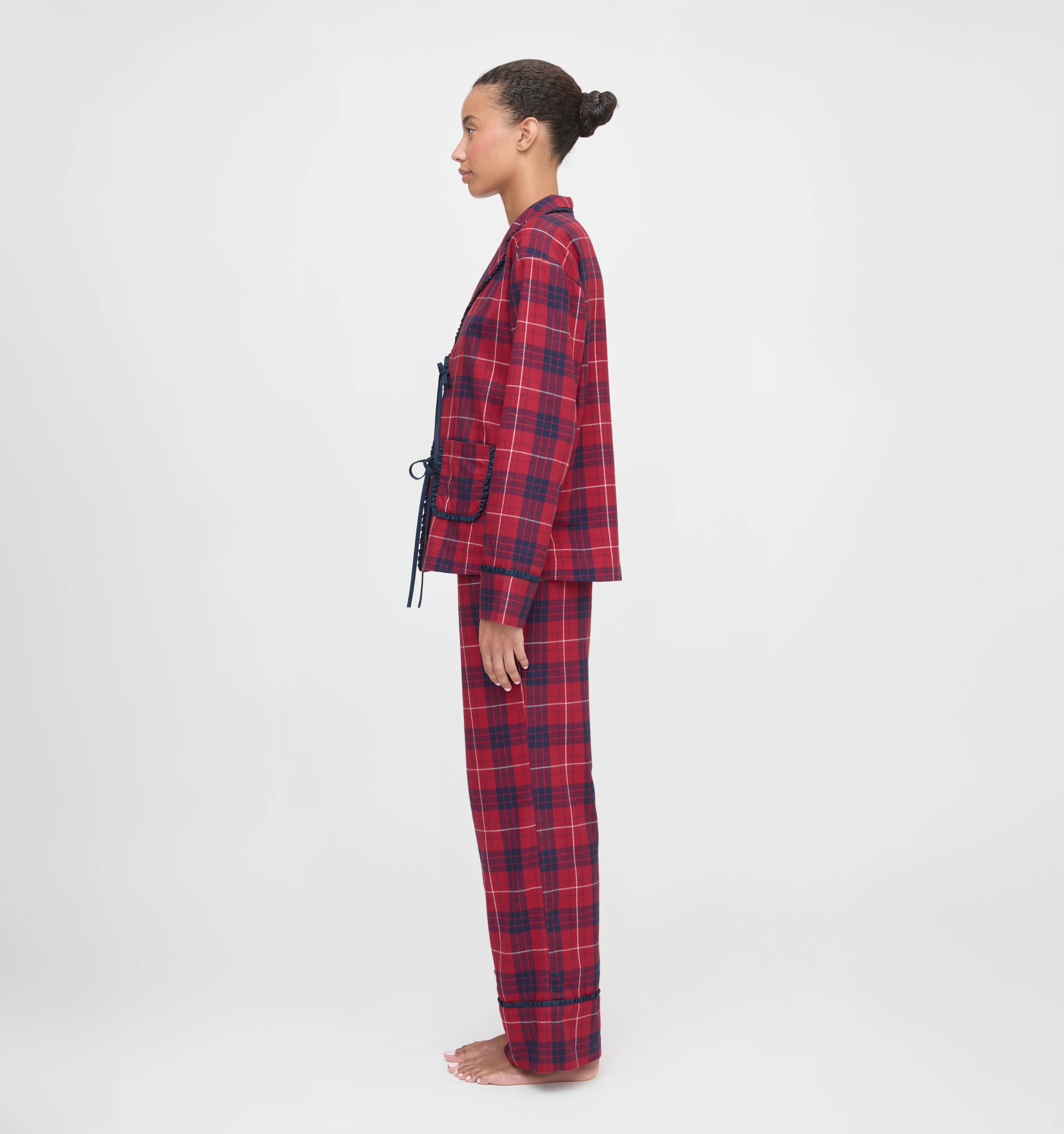 The Steffy PJ Set - Cherry Tartan - Image 4