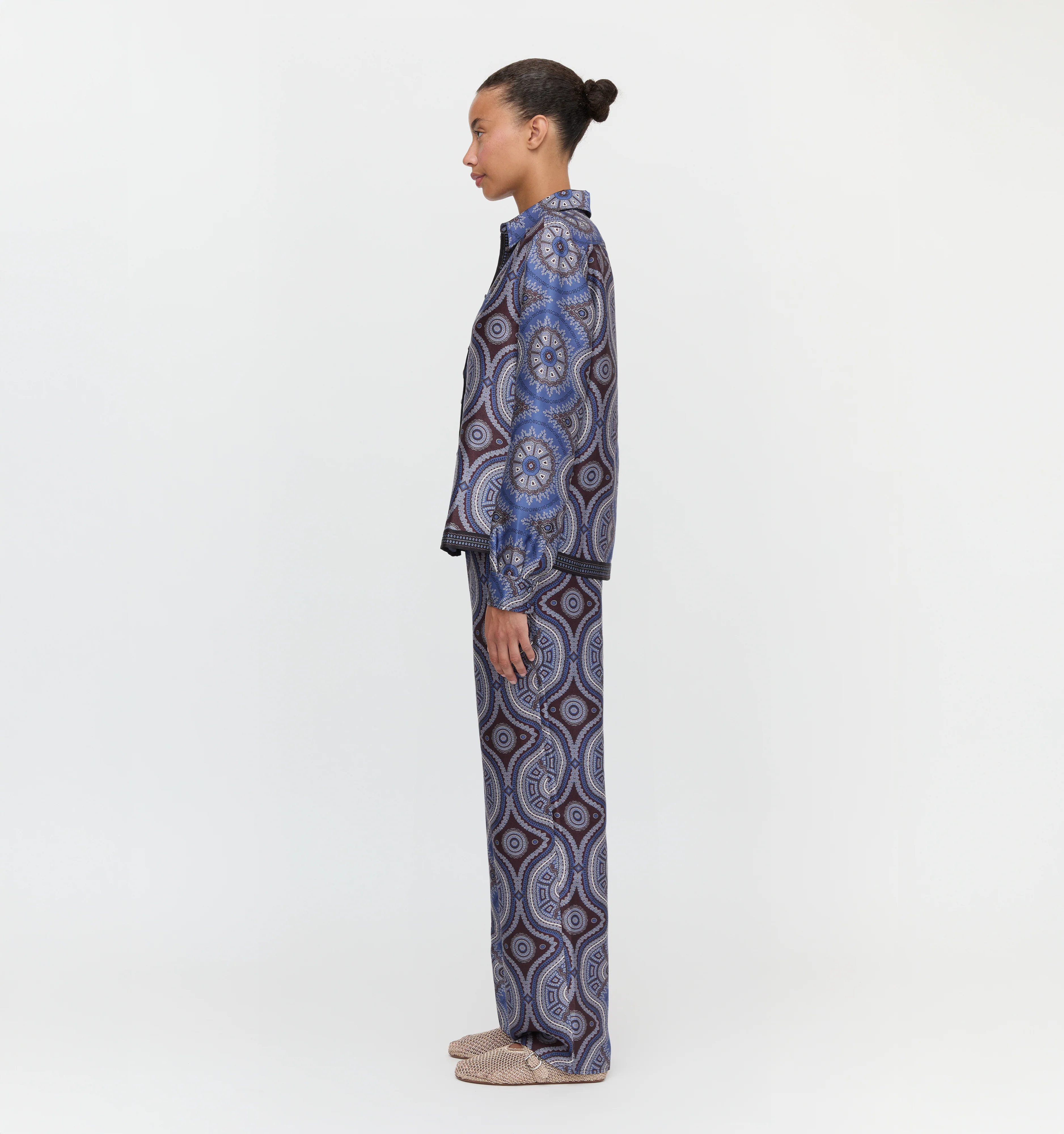 The Taylor Pant - Brown Cobalt Medallion - Image 4
