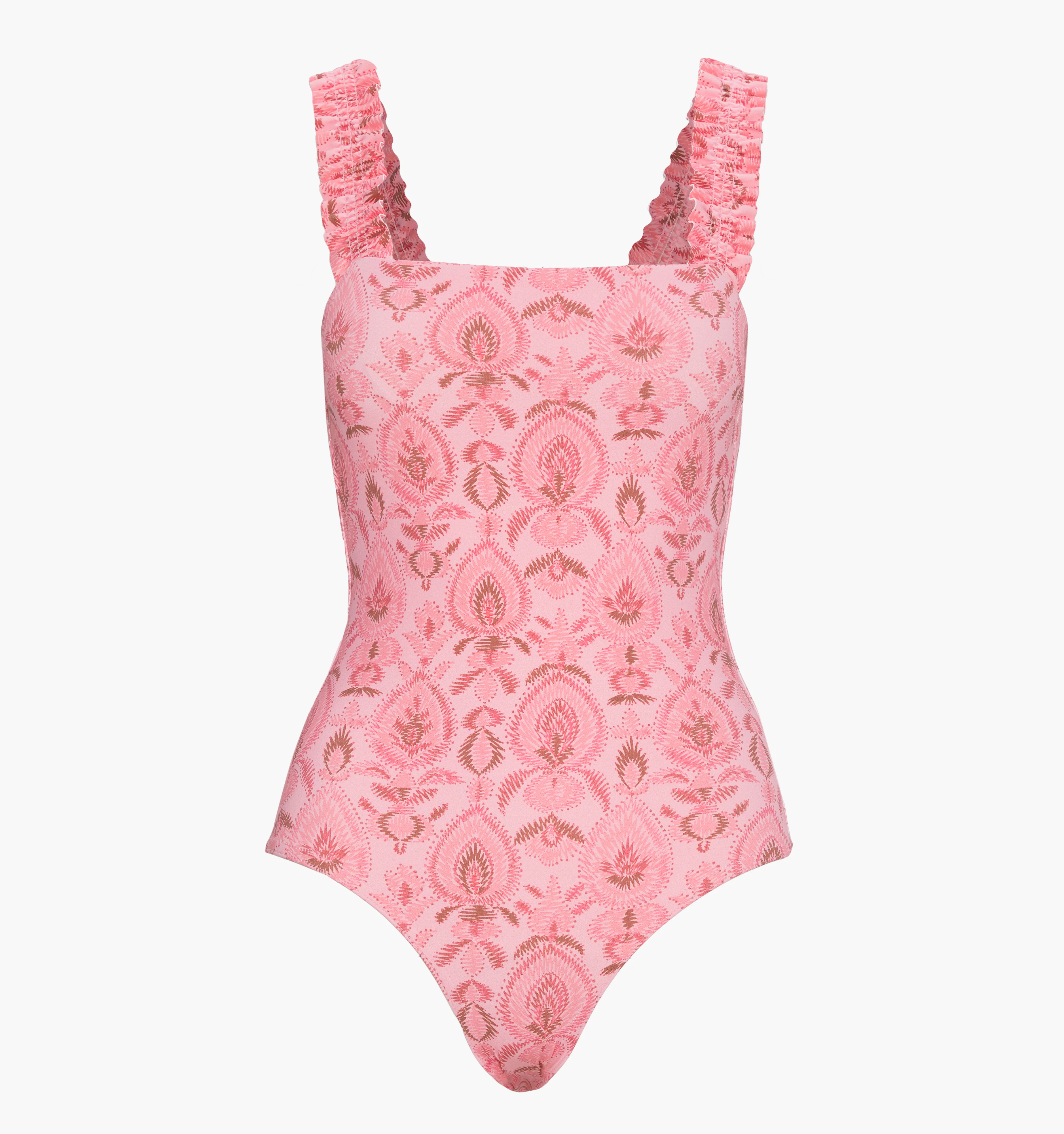 The Teagan One Piece - Pink Palm Ikat - Image 4