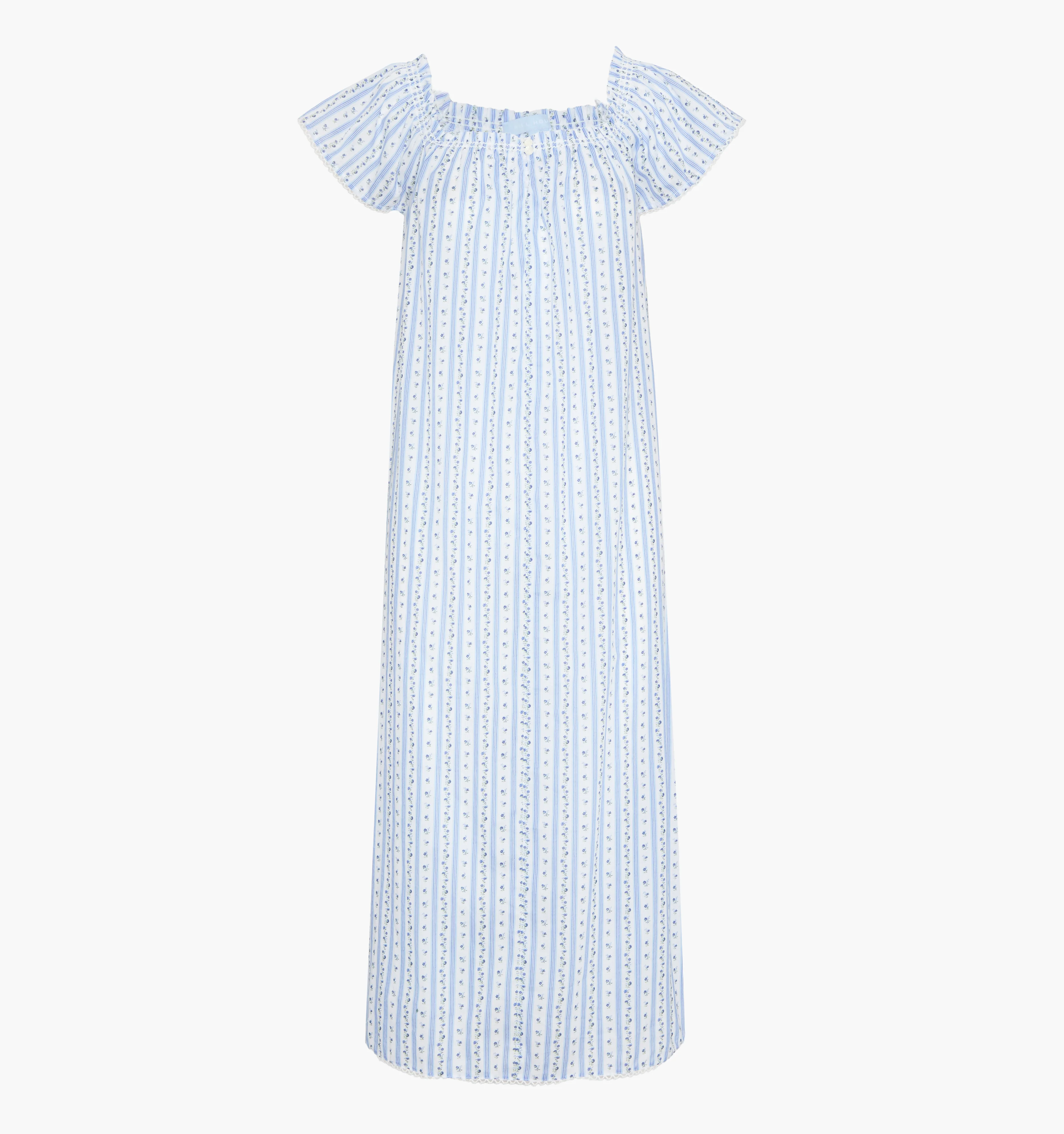The Therese Nightgown - Blue Petal Stripe - Image 5