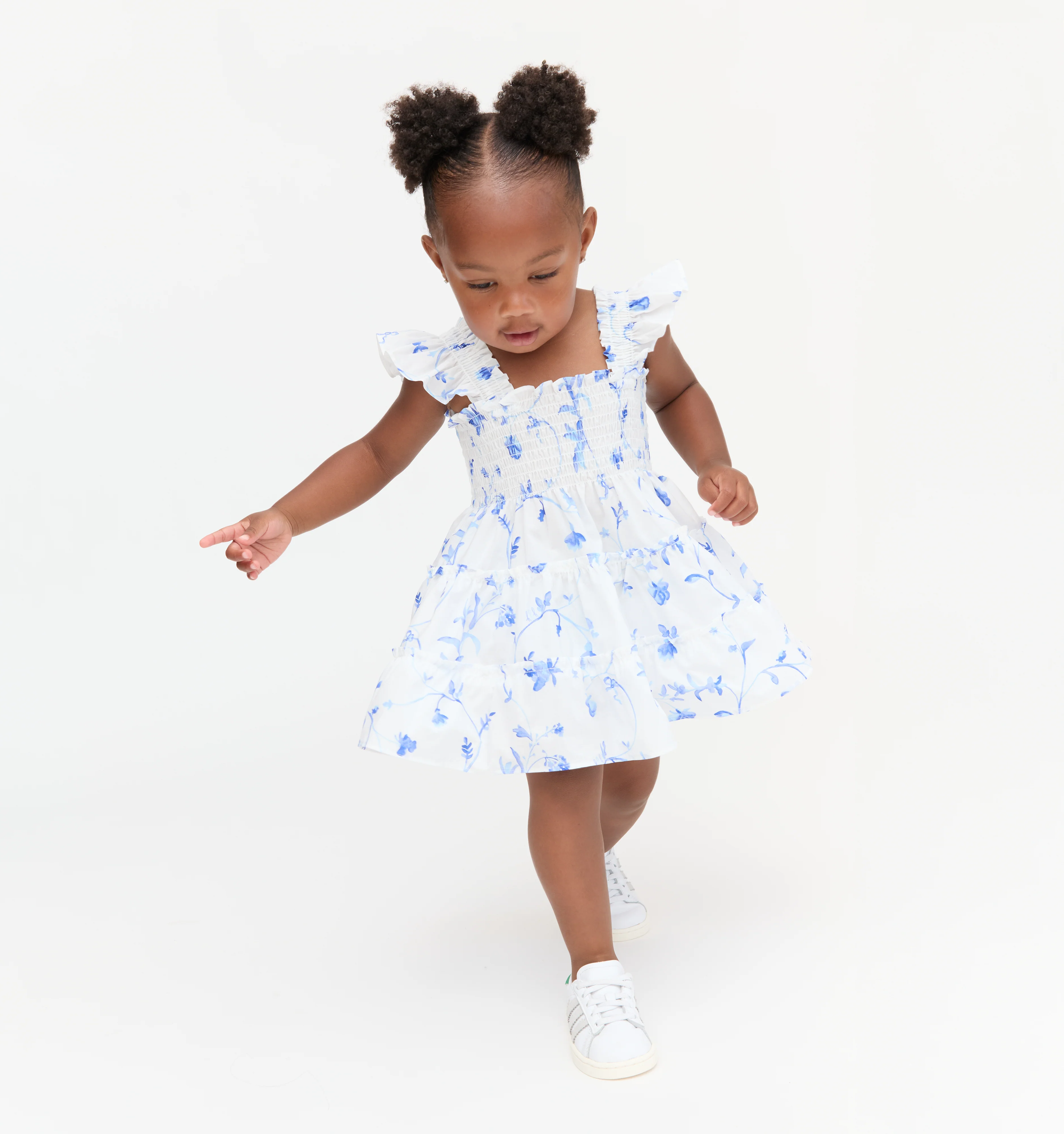 The Baby Ellie Nap Dress - Blue Botanical - Image 4