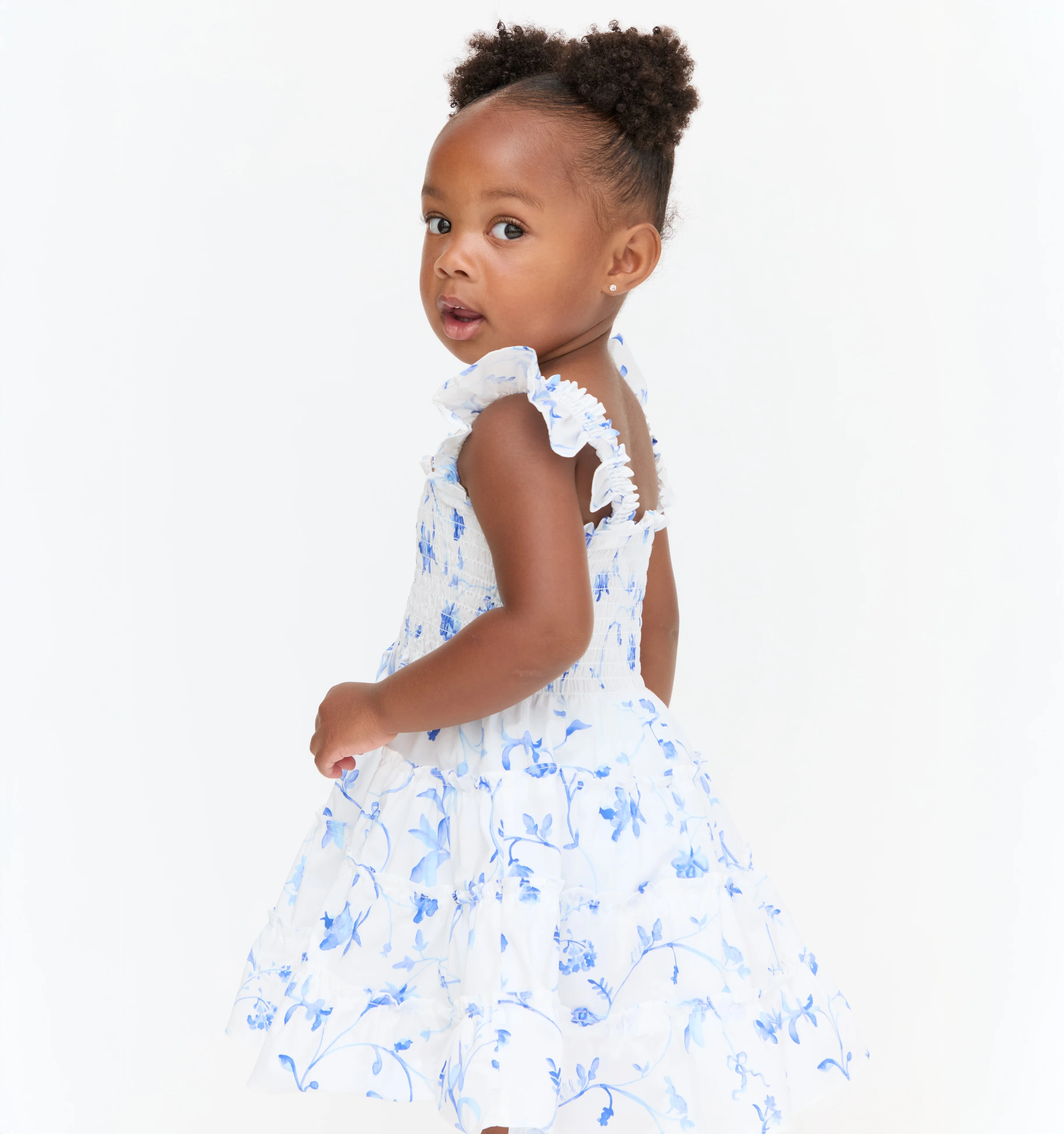 The Baby Ellie Nap Dress - Blue Botanical - Image 7