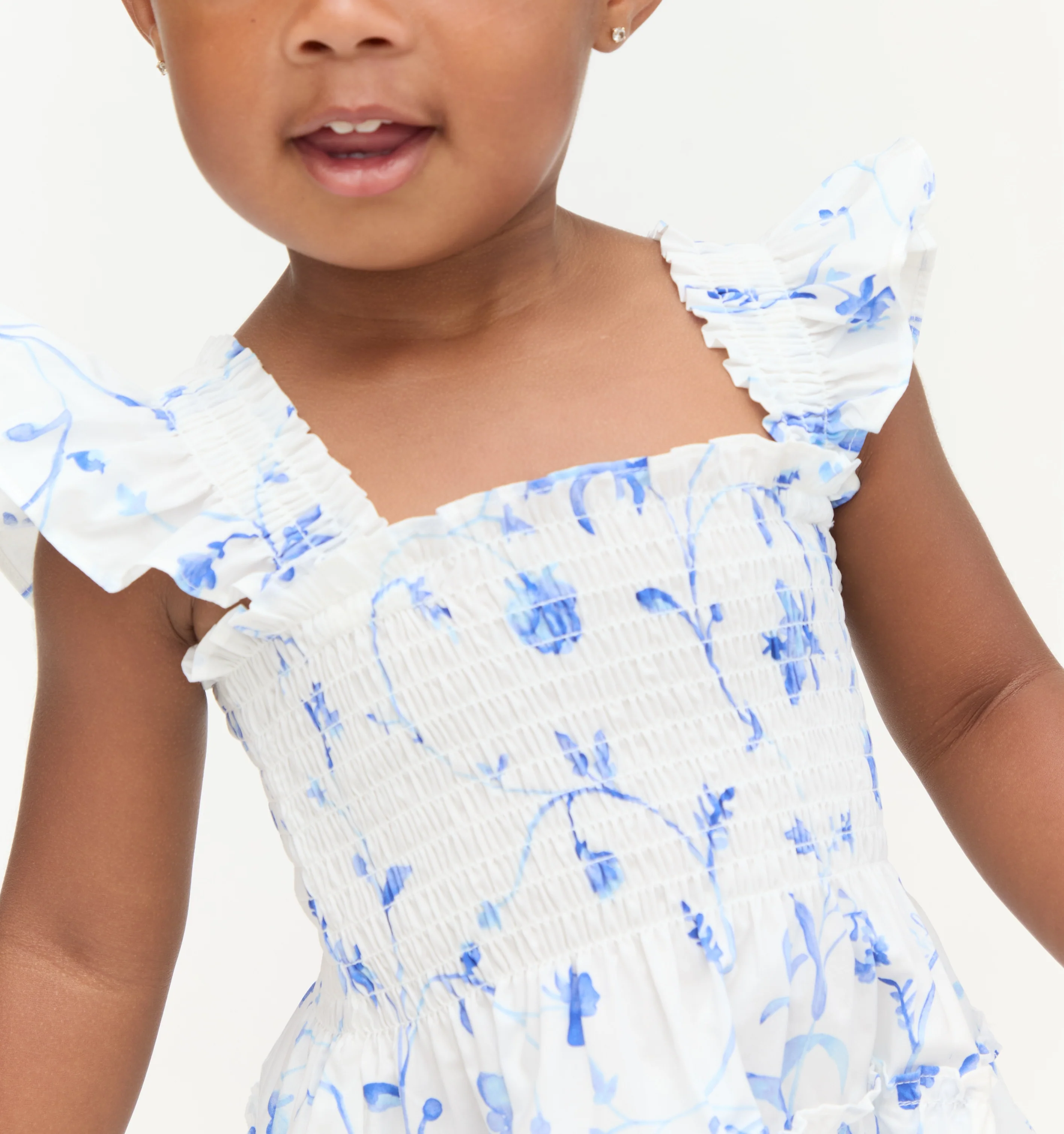 The Baby Ellie Nap Dress - Blue Botanical - Image 3