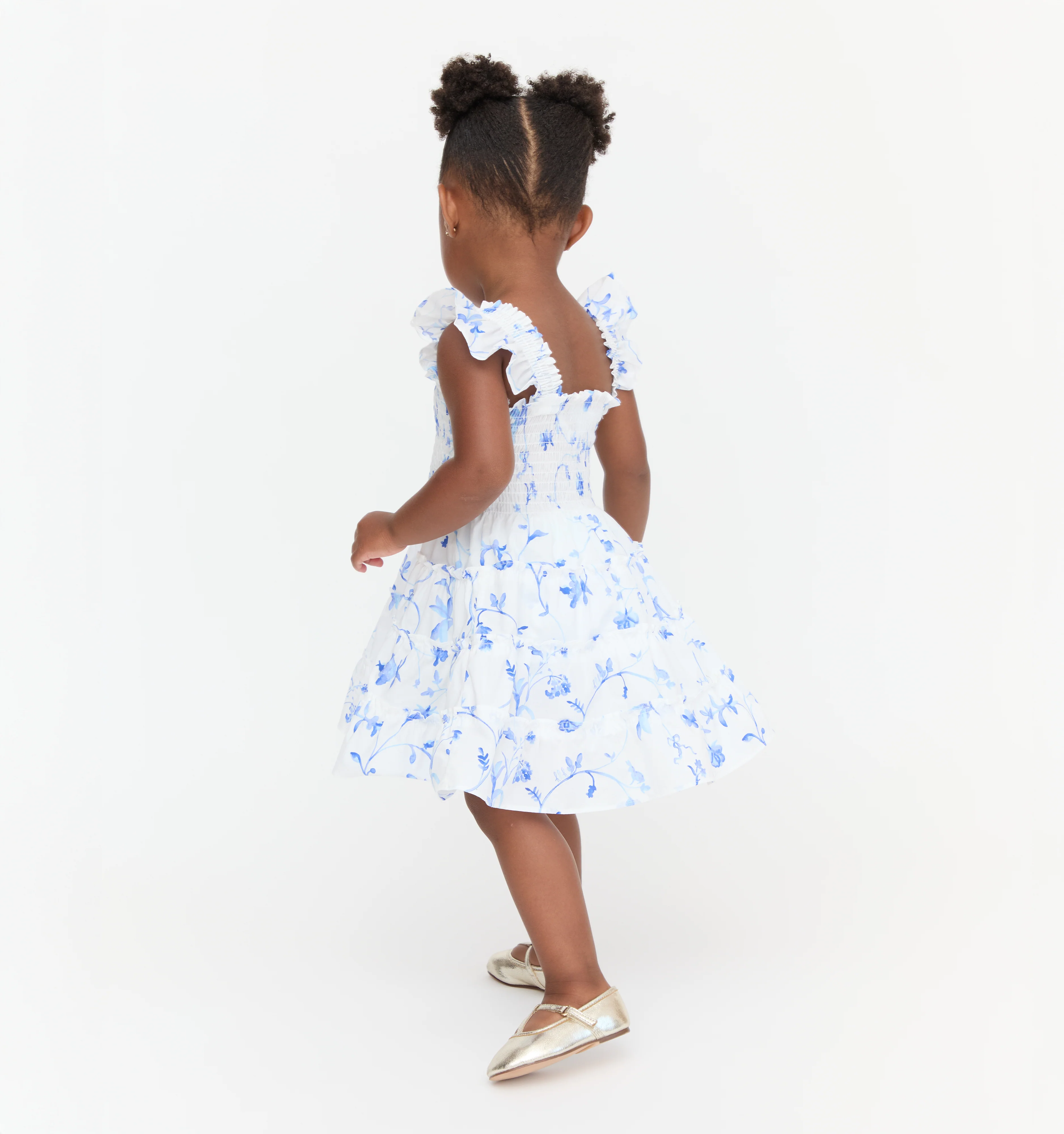 The Baby Ellie Nap Dress - Blue Botanical - Image 6