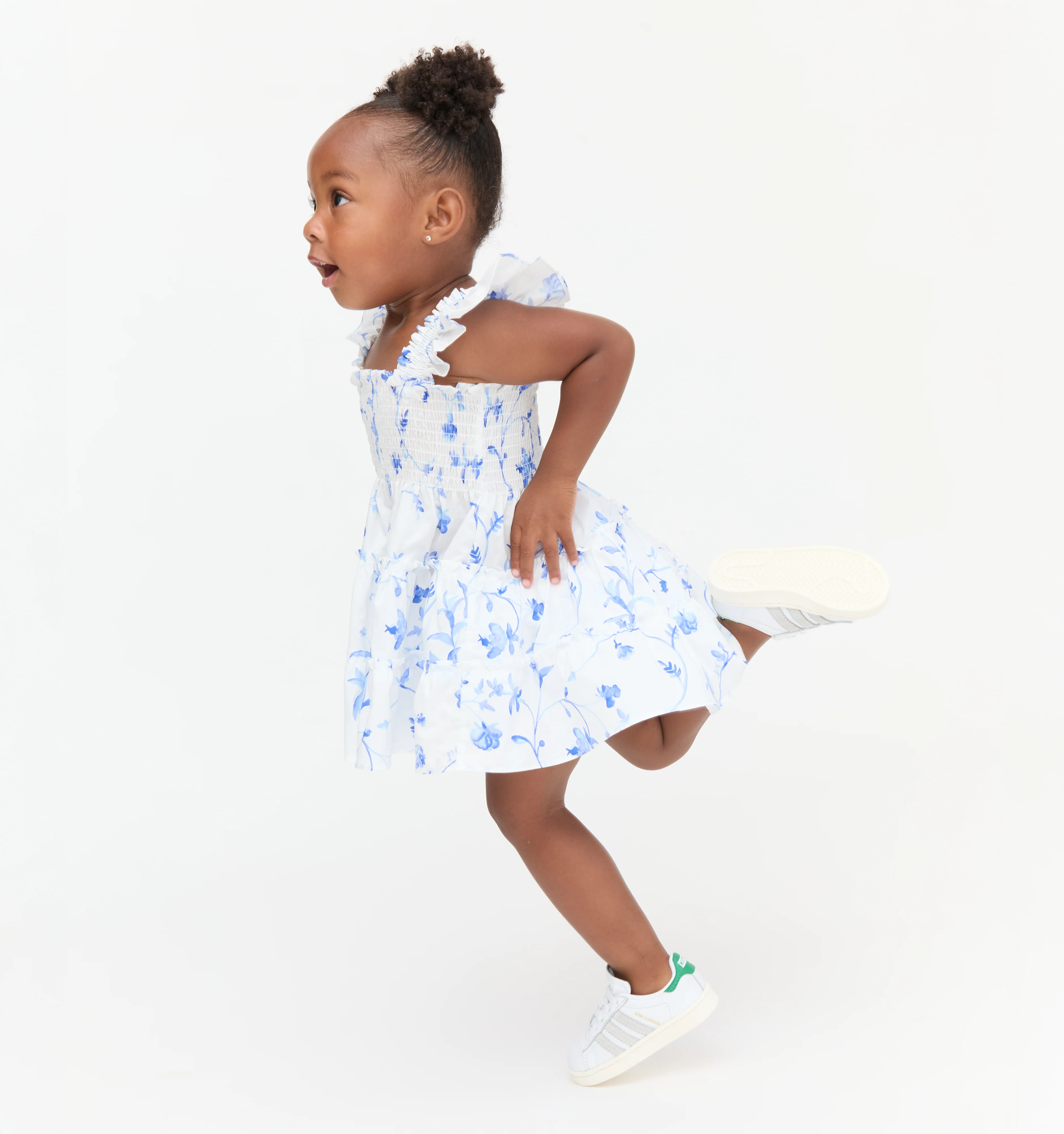 The Baby Ellie Nap Dress - Blue Botanical - Image 5