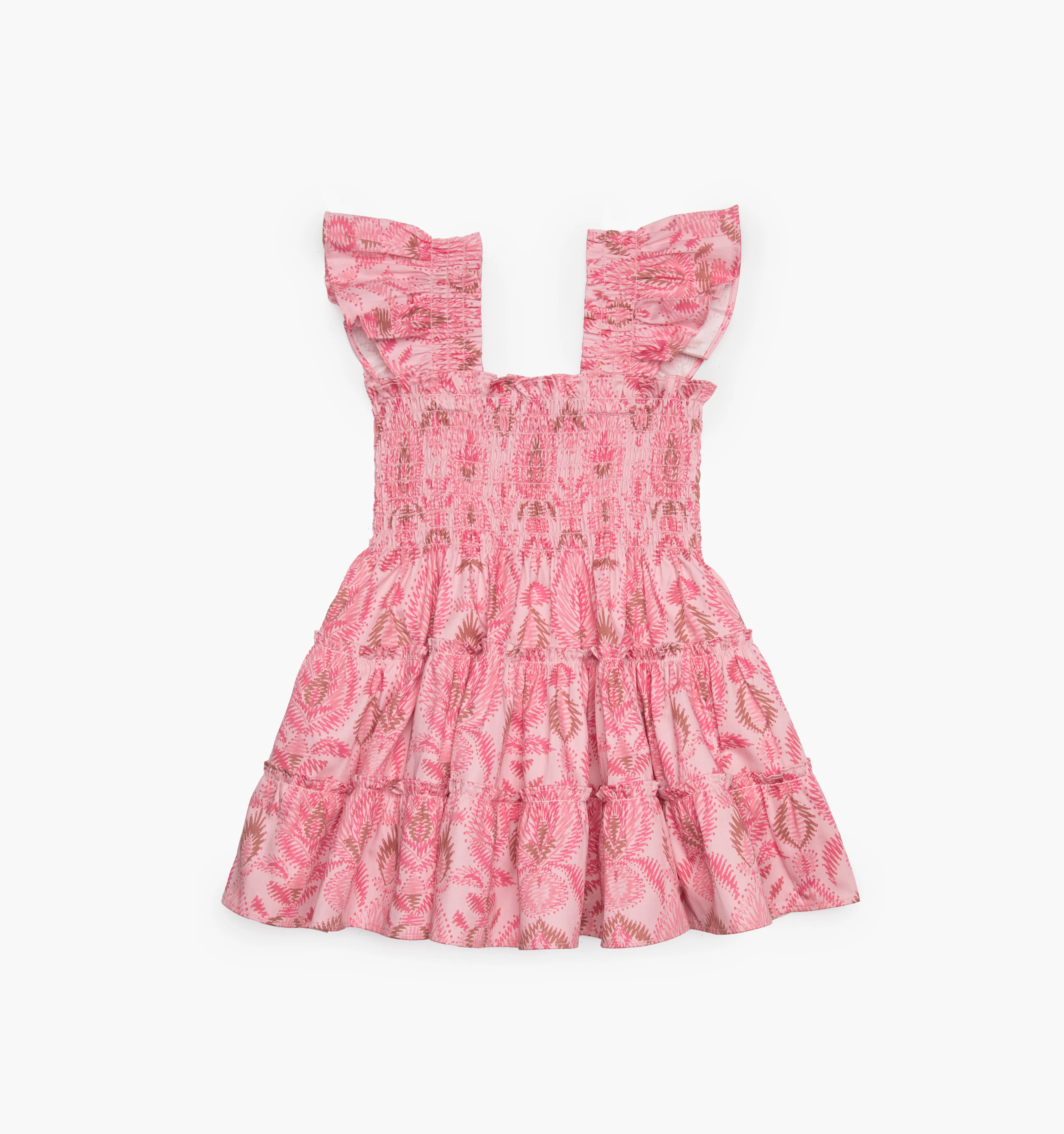 The Tiny Ellie Nap Dress - Pink Palm Ikat - Image 3