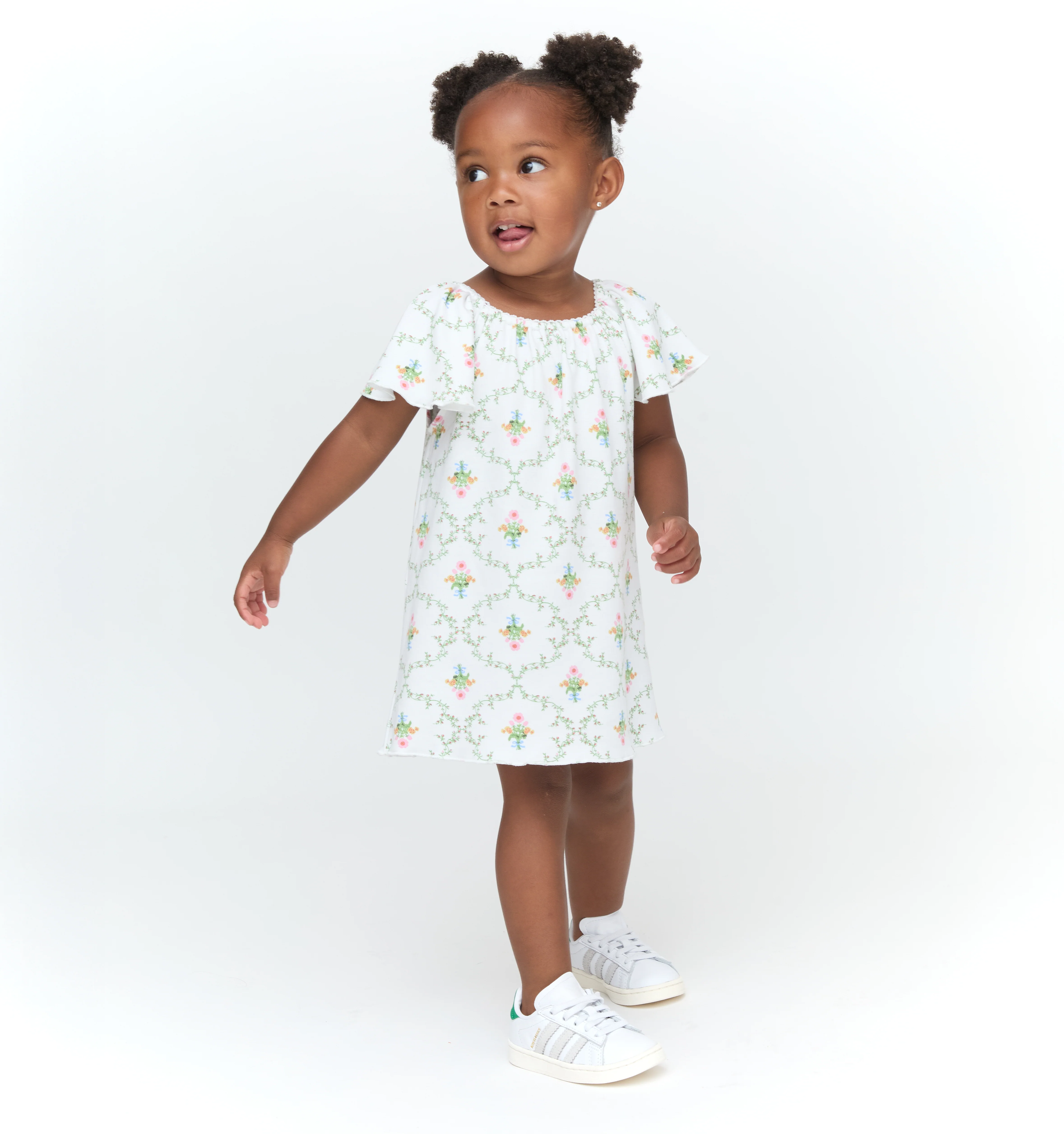 The Tiny Keira Dress - Pastel Trellis - Image 2