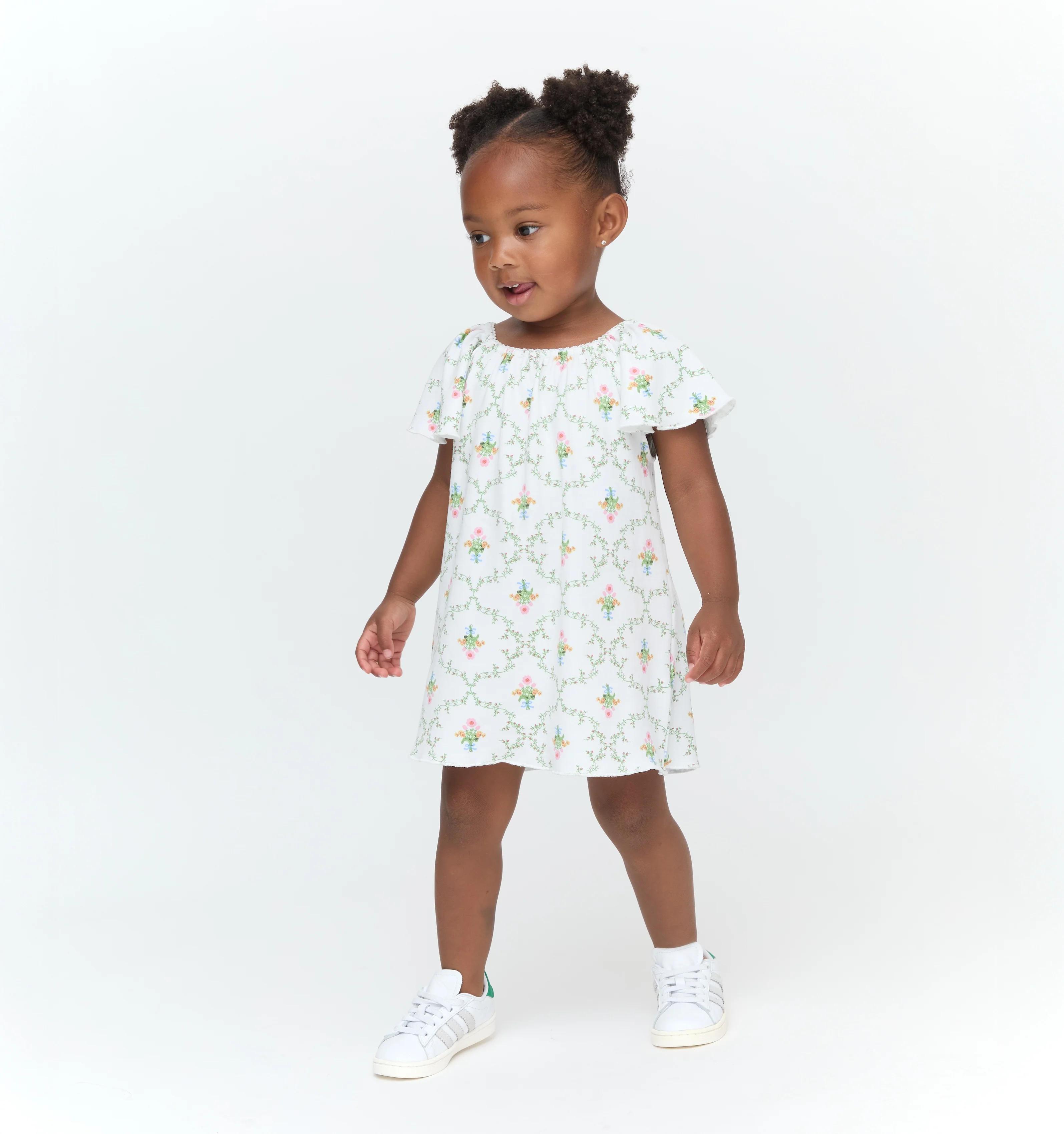 The Tiny Keira Dress - Pastel Trellis - Image 3