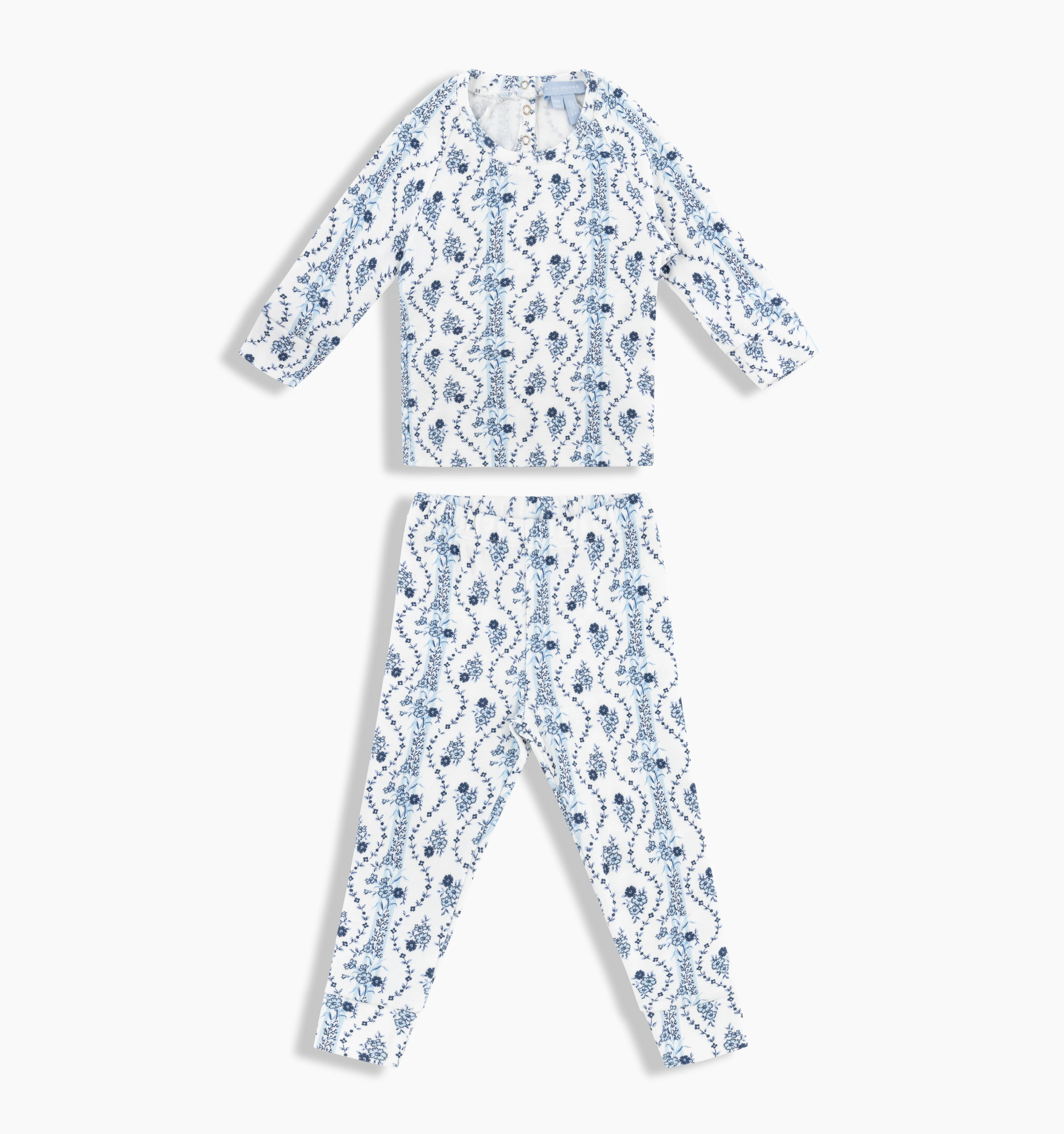 The Tiny PJ Set - Blue Vine Stripe - Image 3