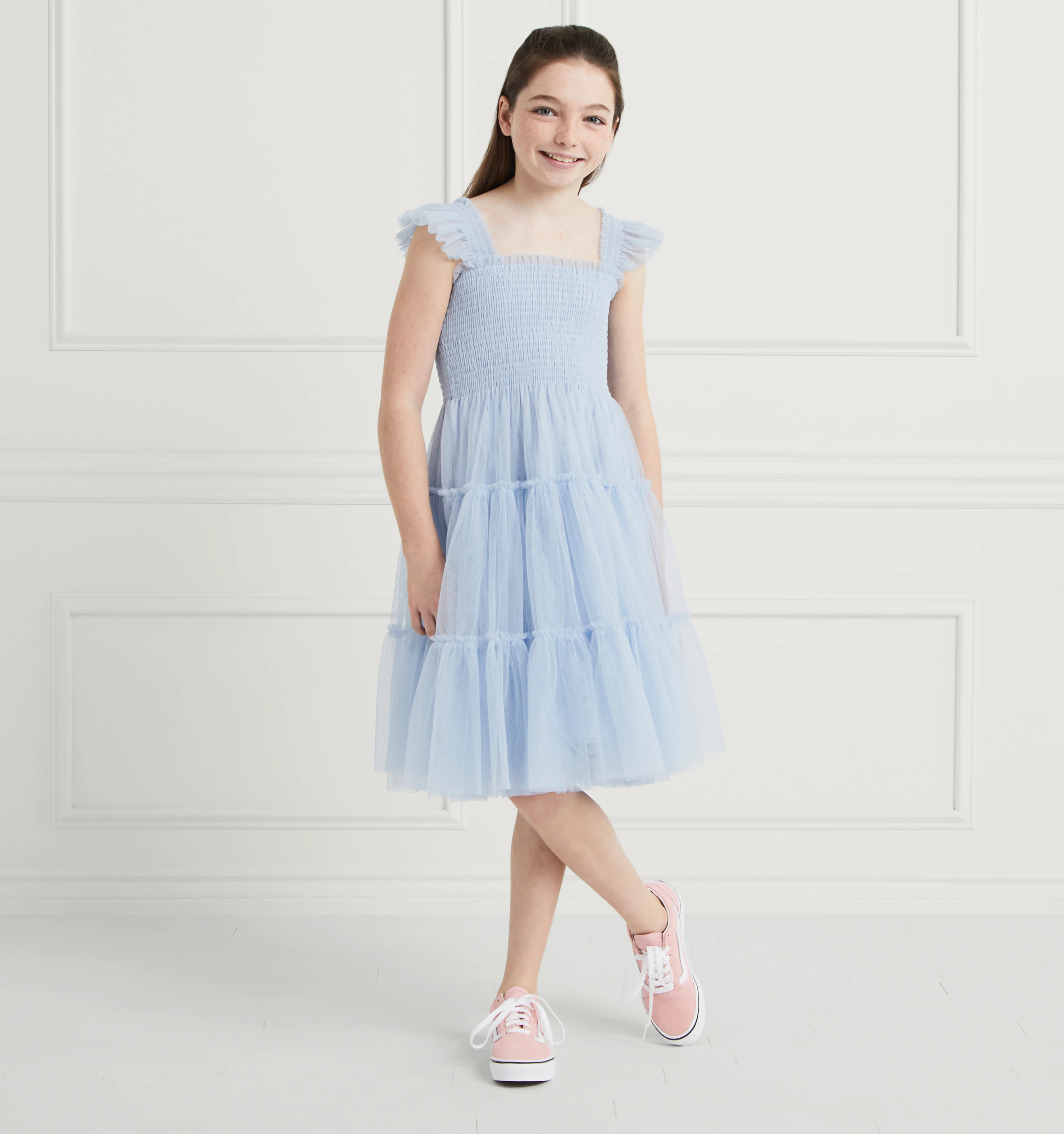 The Tiny Tulle Ellie Nap Dress - Powder Blue Tulle - Image 5