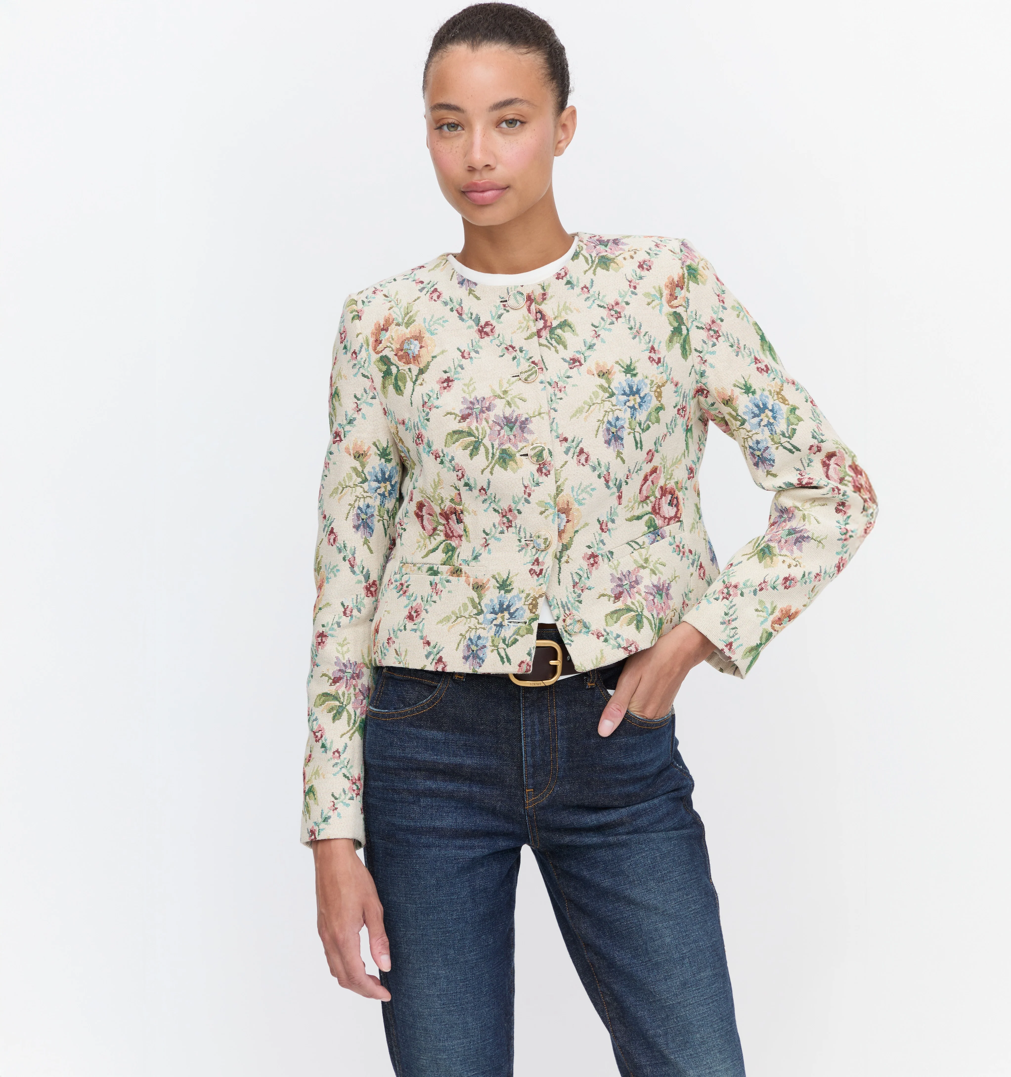 The Virginia Jacket - Tapestry Trellis Brocade - Image 2