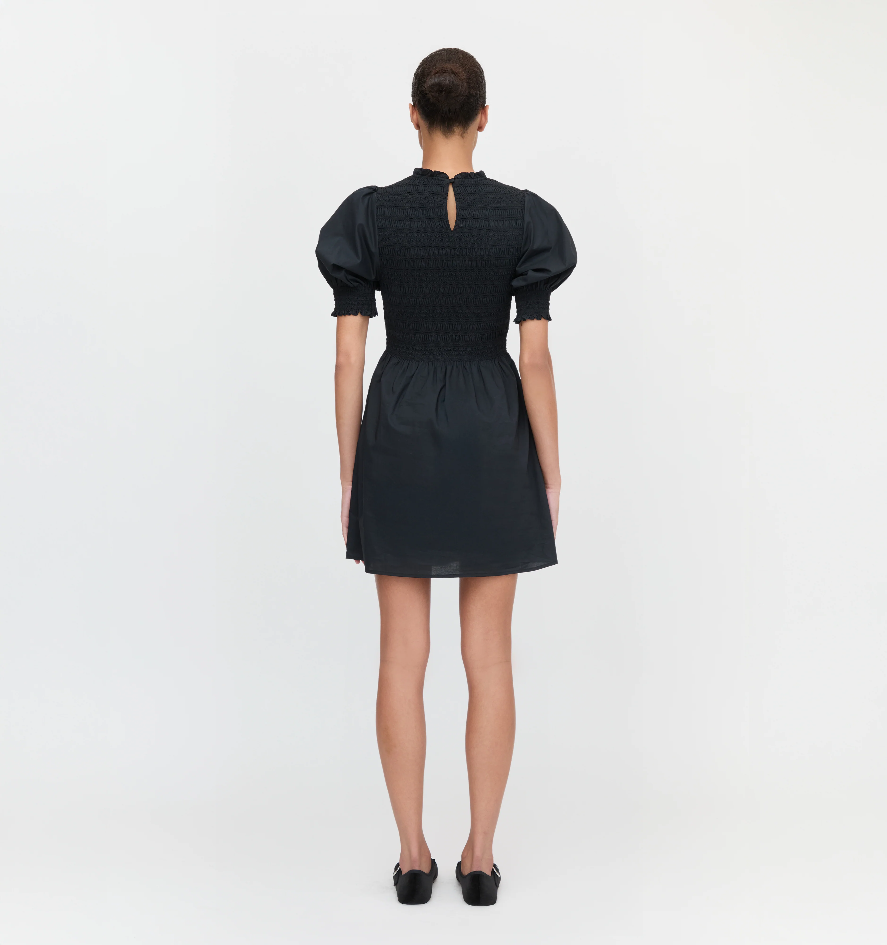 The Vivi Nap Dress - Black Cotton - Image 4